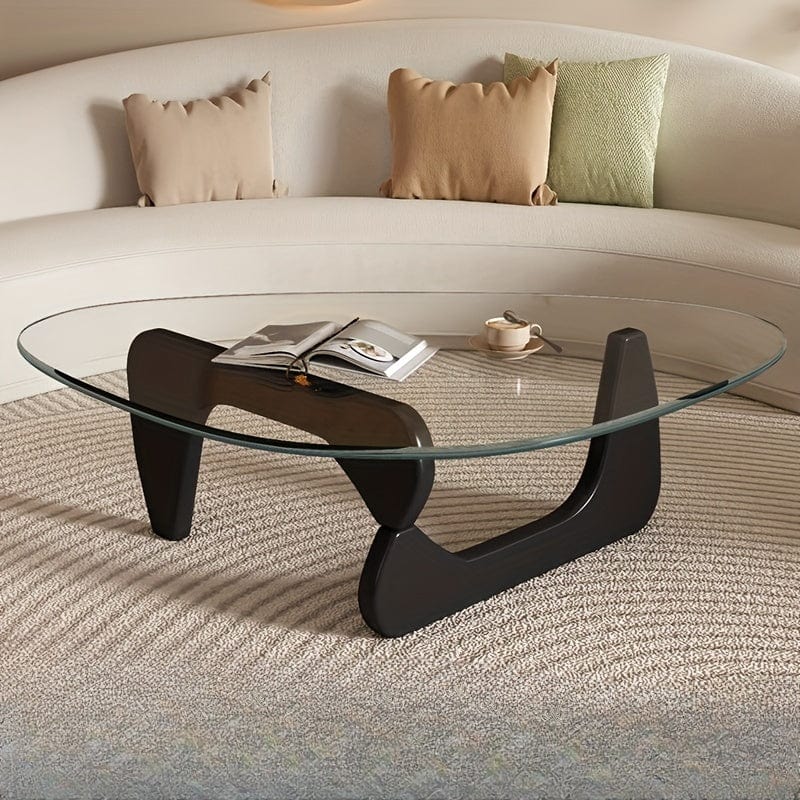 Table basse design en verre trempé
