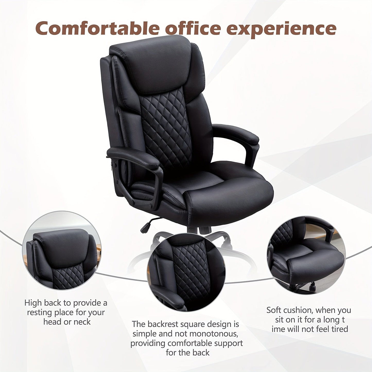 Chaise de bureau simili cuir