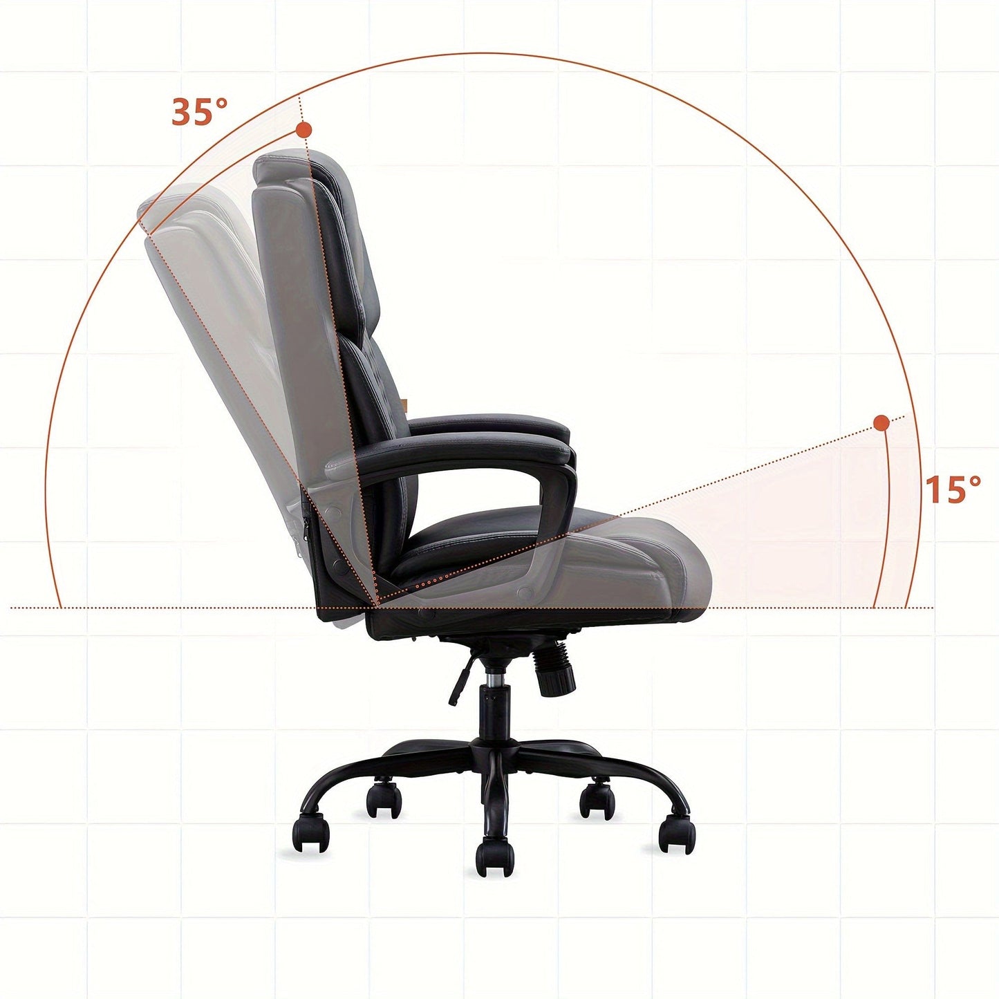 Chaise de bureau simili cuir