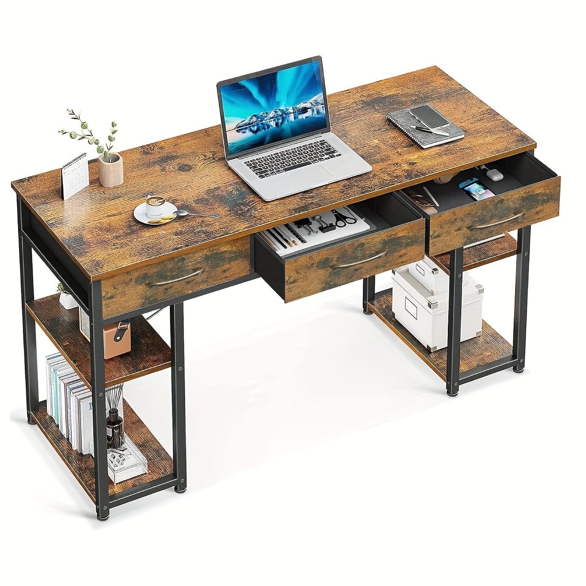 Bureau en bois rustique