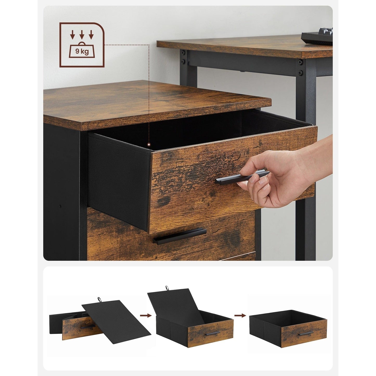 Caisson de bureau en bois