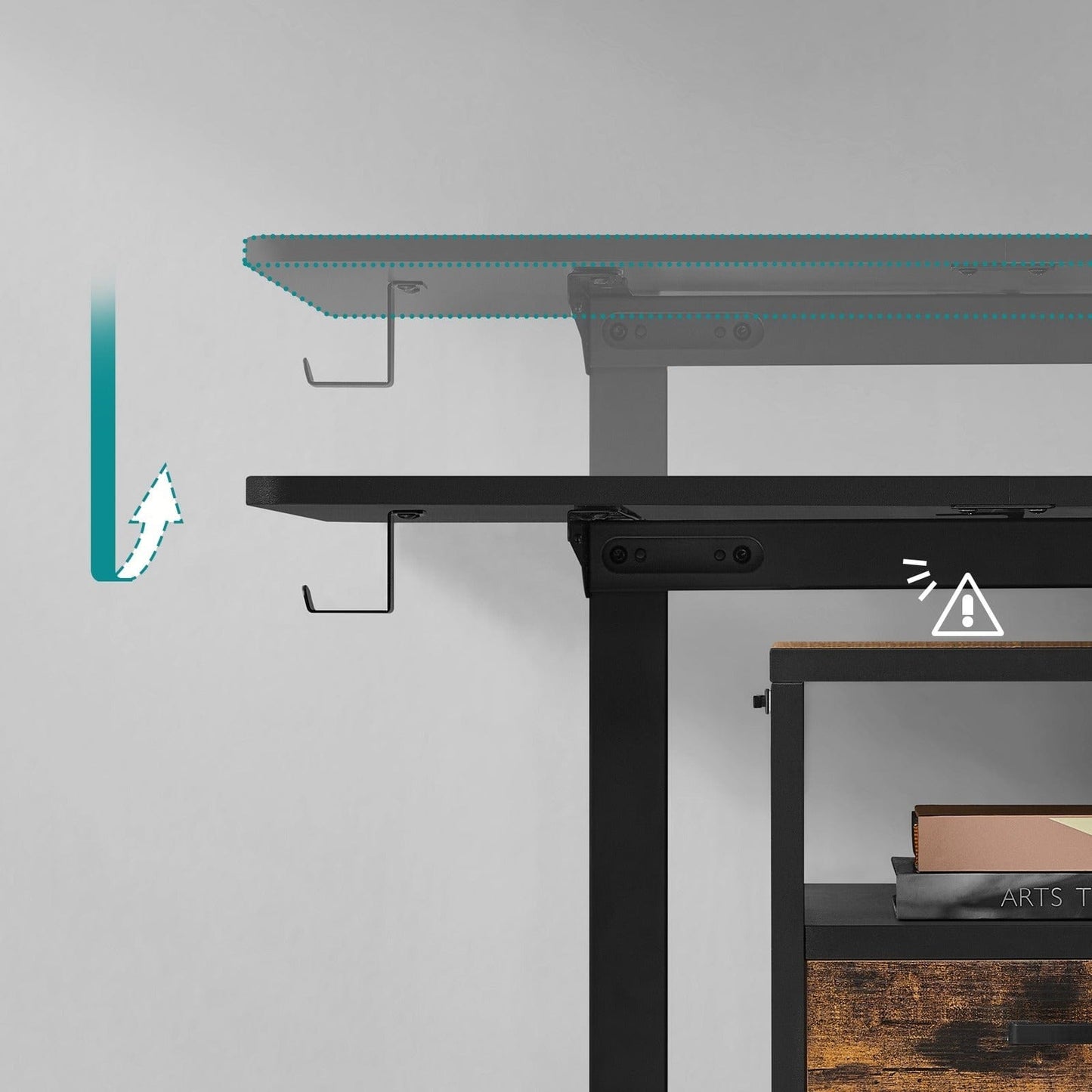 Bureau assis debout bois
