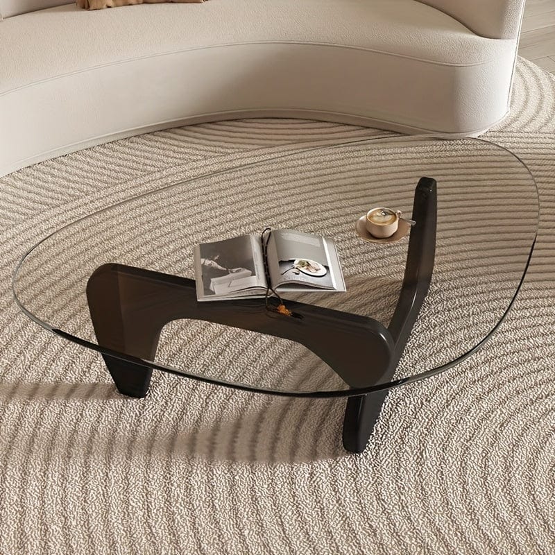 Table basse design en verre trempé