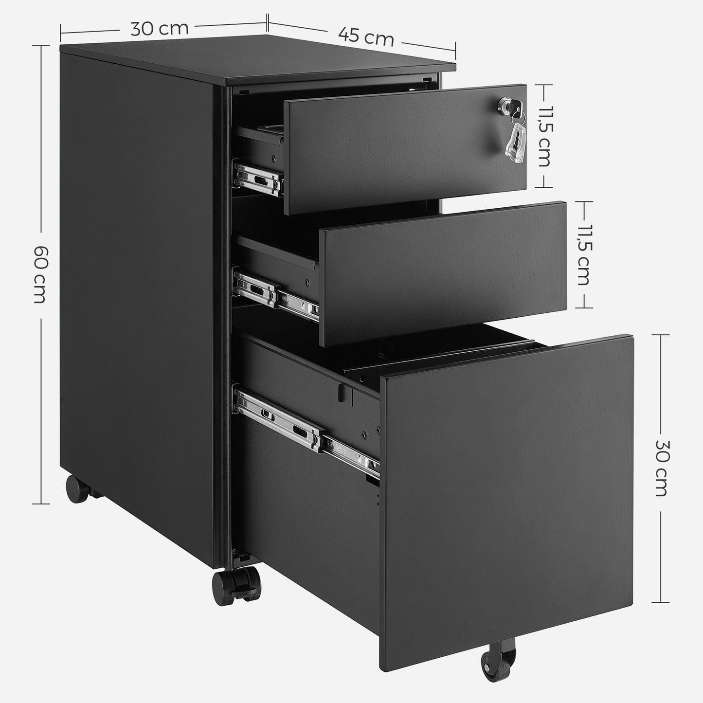 Caisson de bureau noir