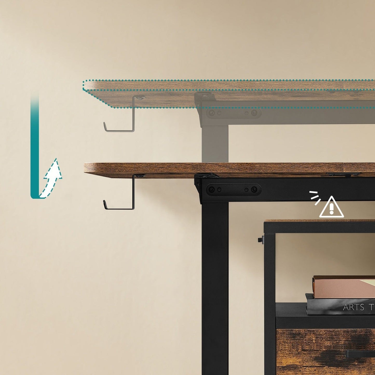 Bureau assis debout bois