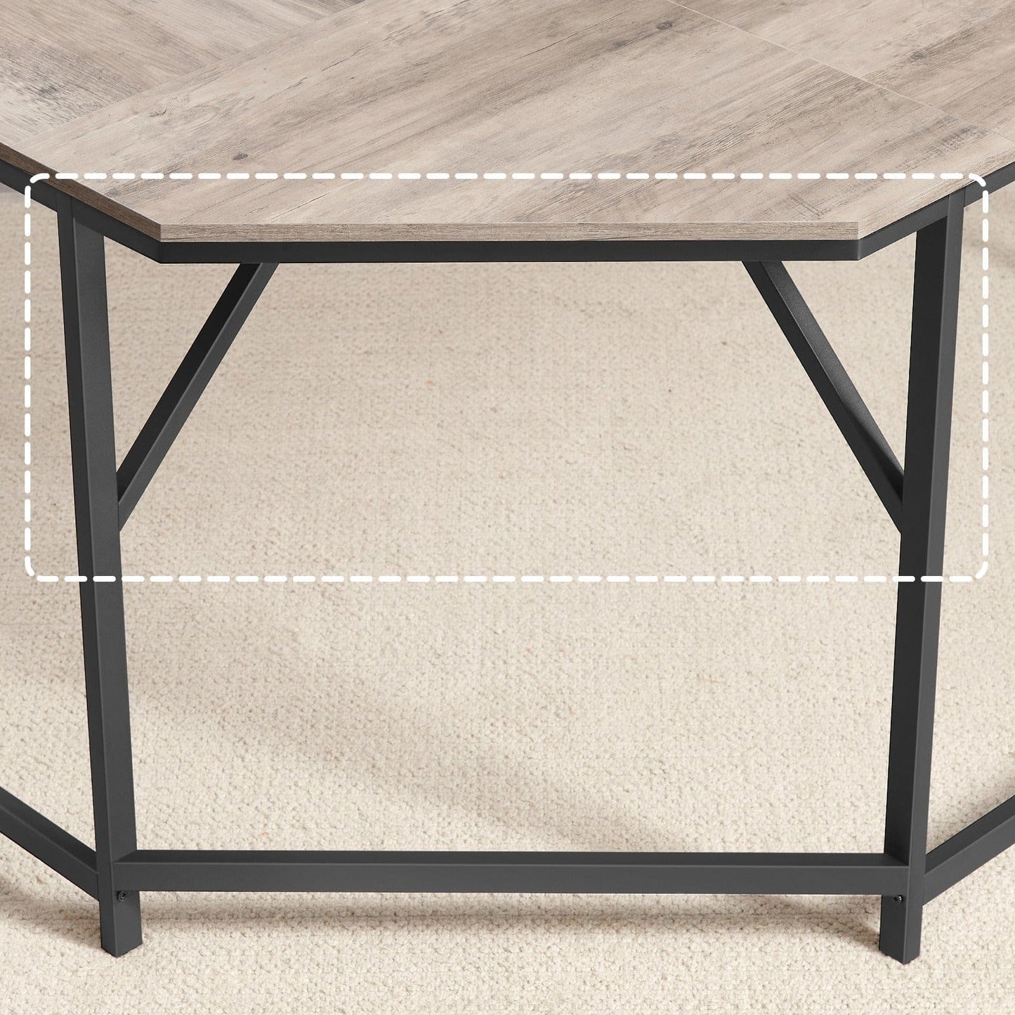 Bureau d'angle style industriel