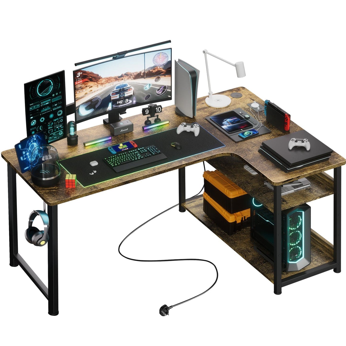 Bureau gamer angle 100 x 50 cm