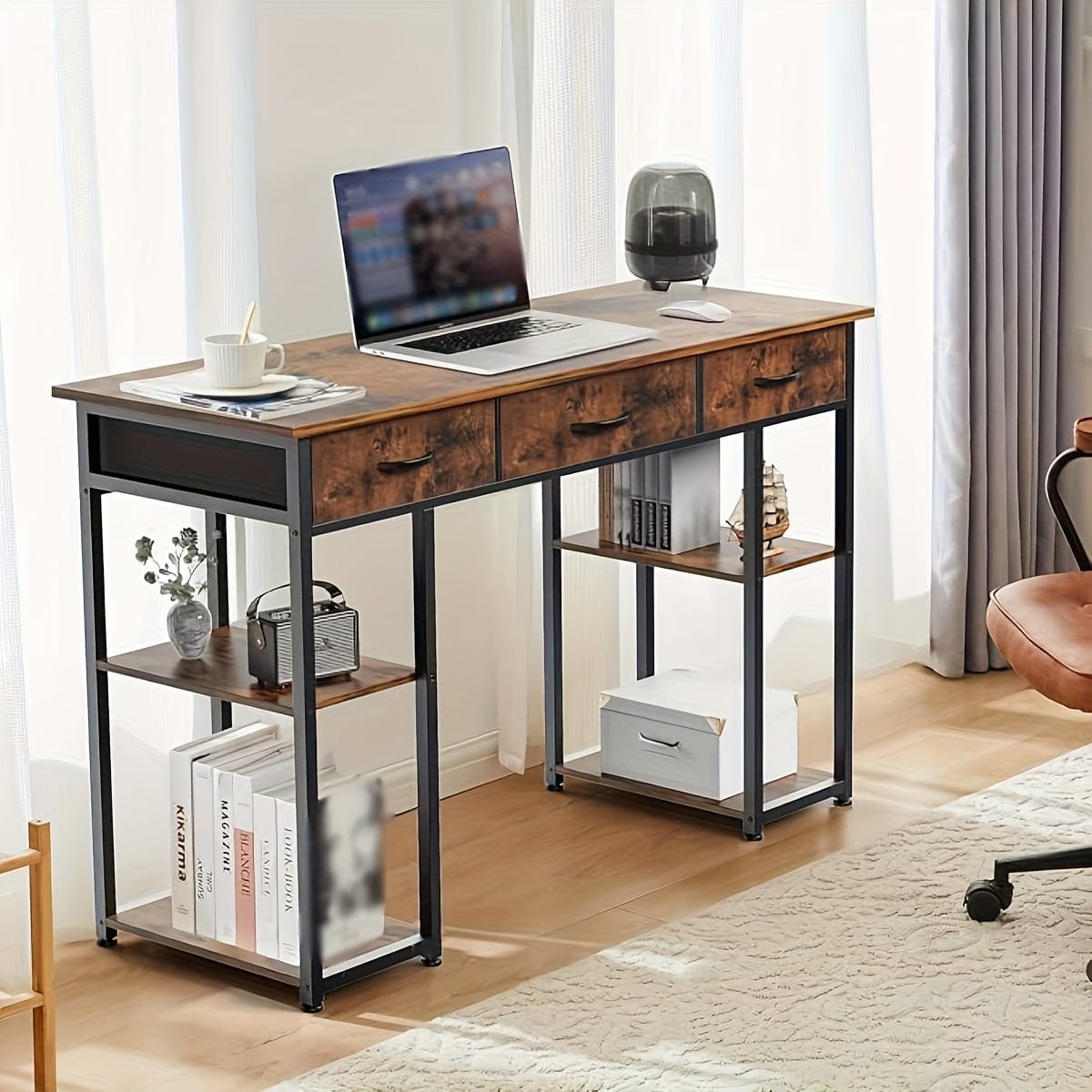 Bureau en bois rustique
