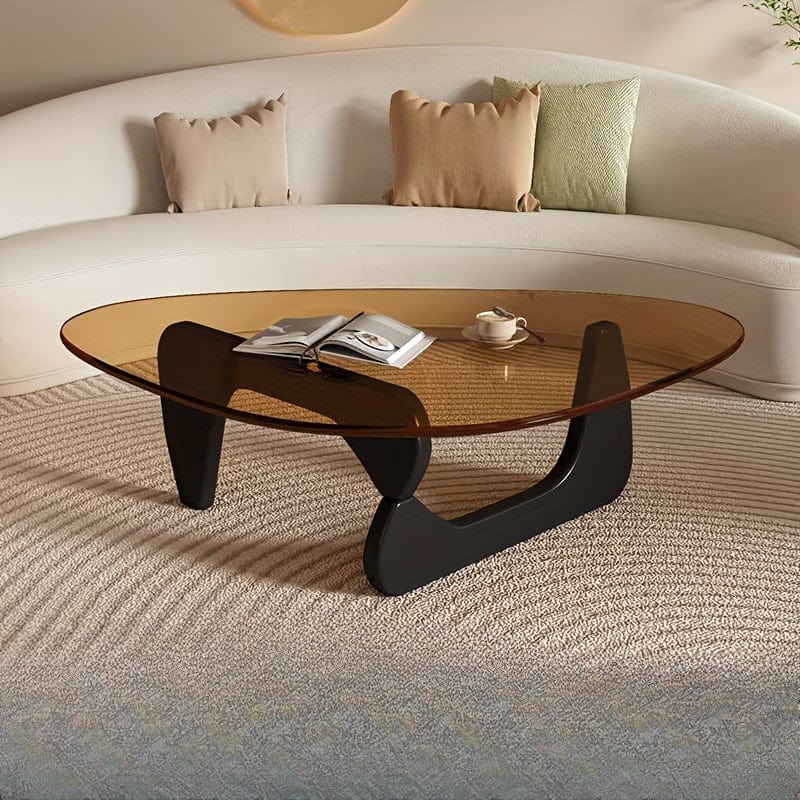 Table basse design en verre trempé