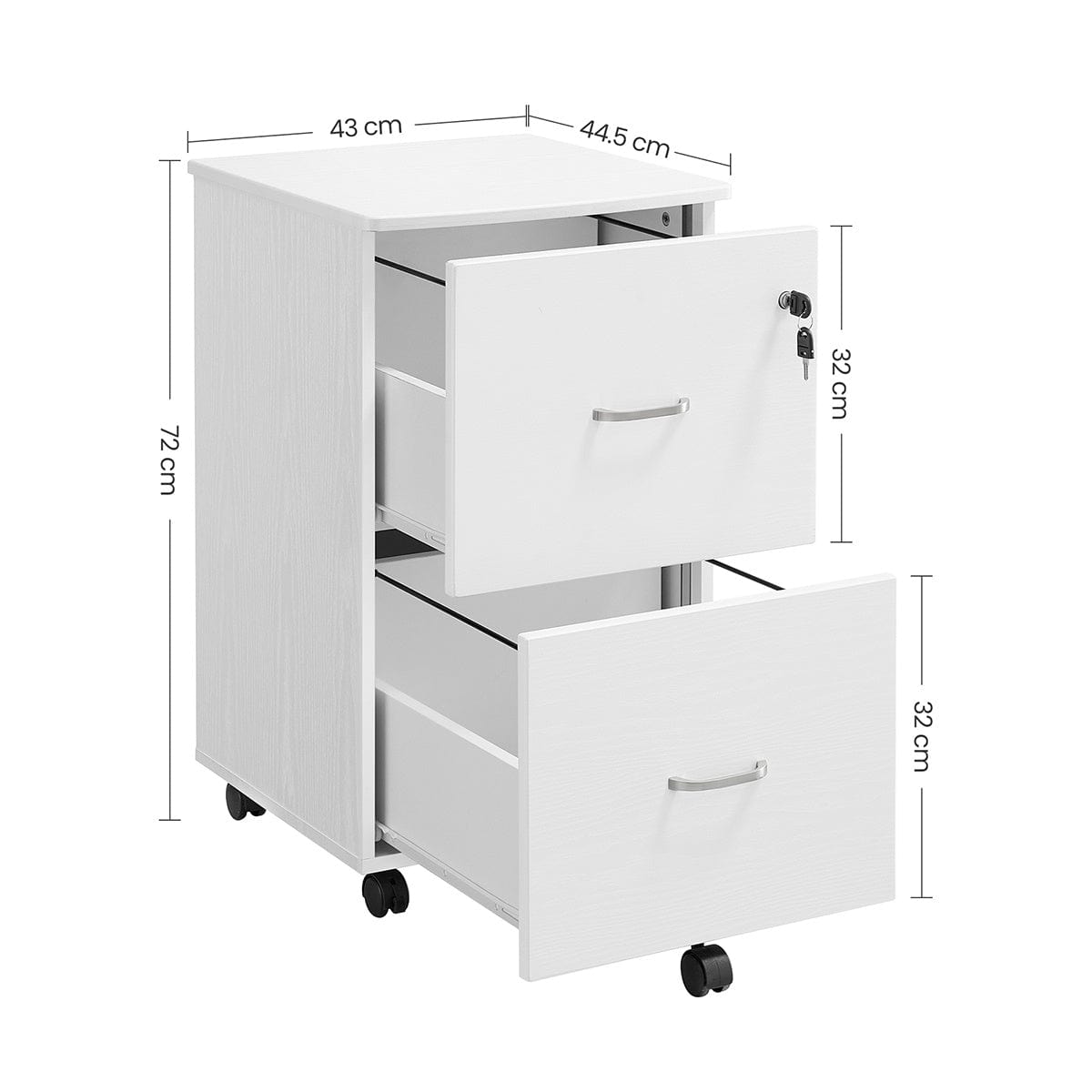 Caisson de bureau blanc