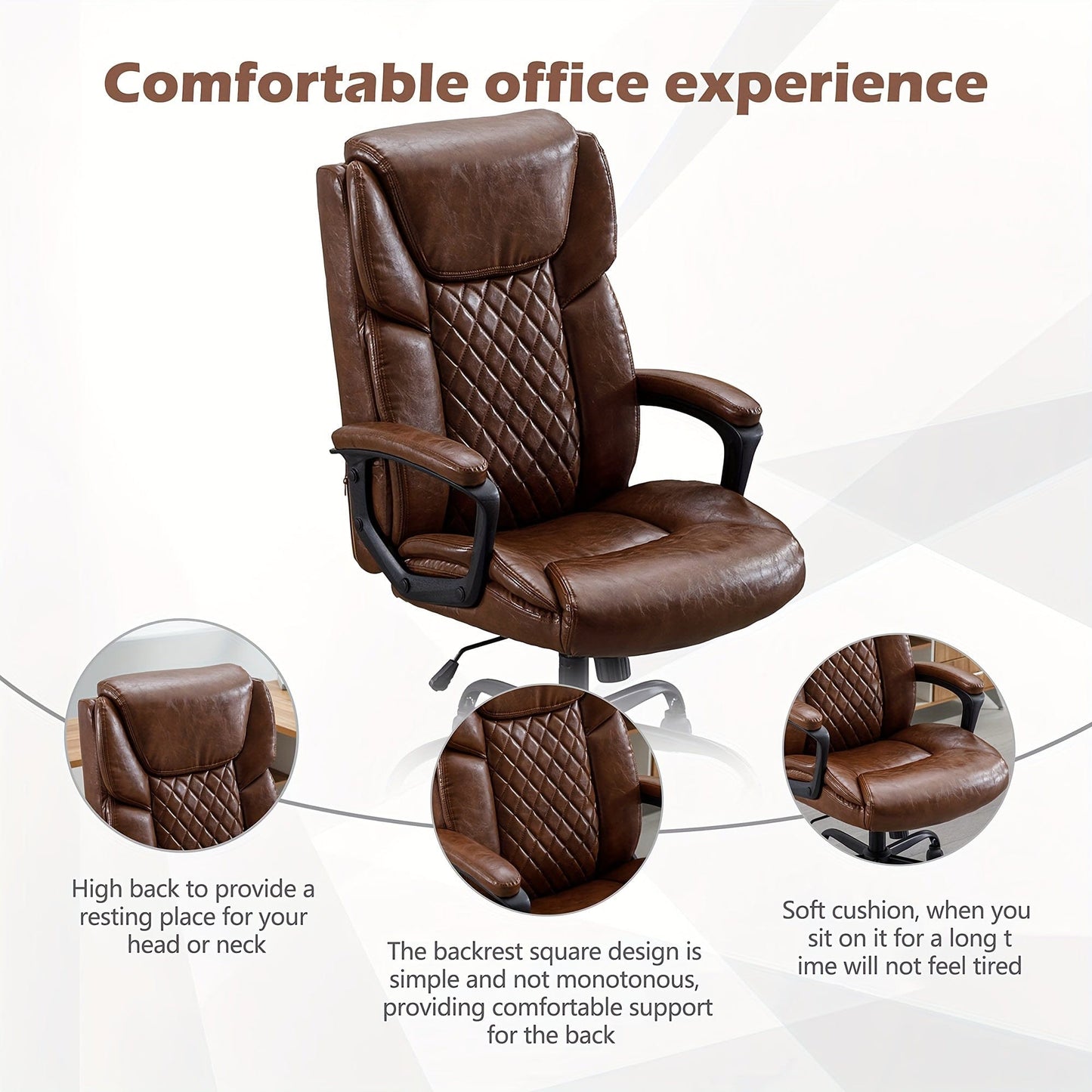 Chaise de bureau simili cuir