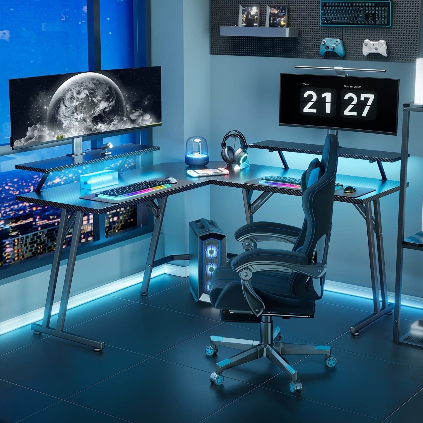 Bureau gamer angle 130 x 130 cm