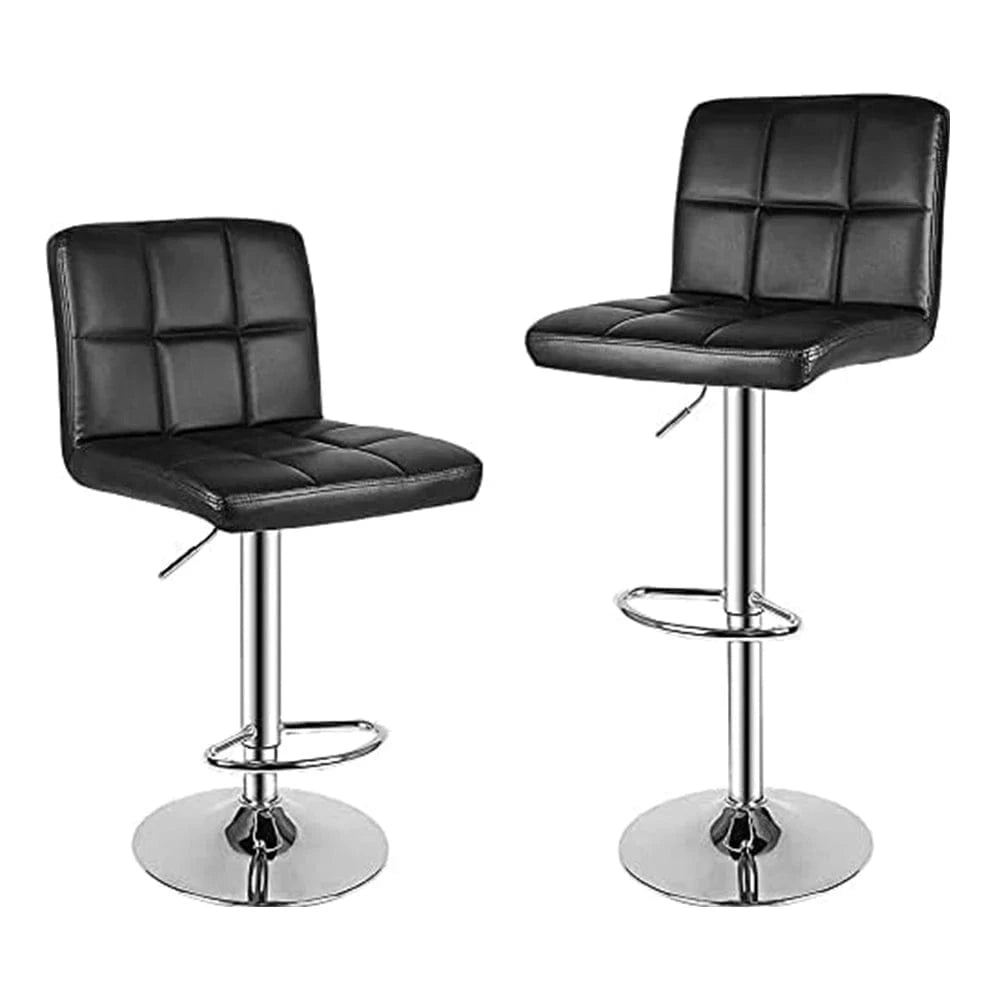 Chaise haute bureau design cuir | SET 2 PIÈCES