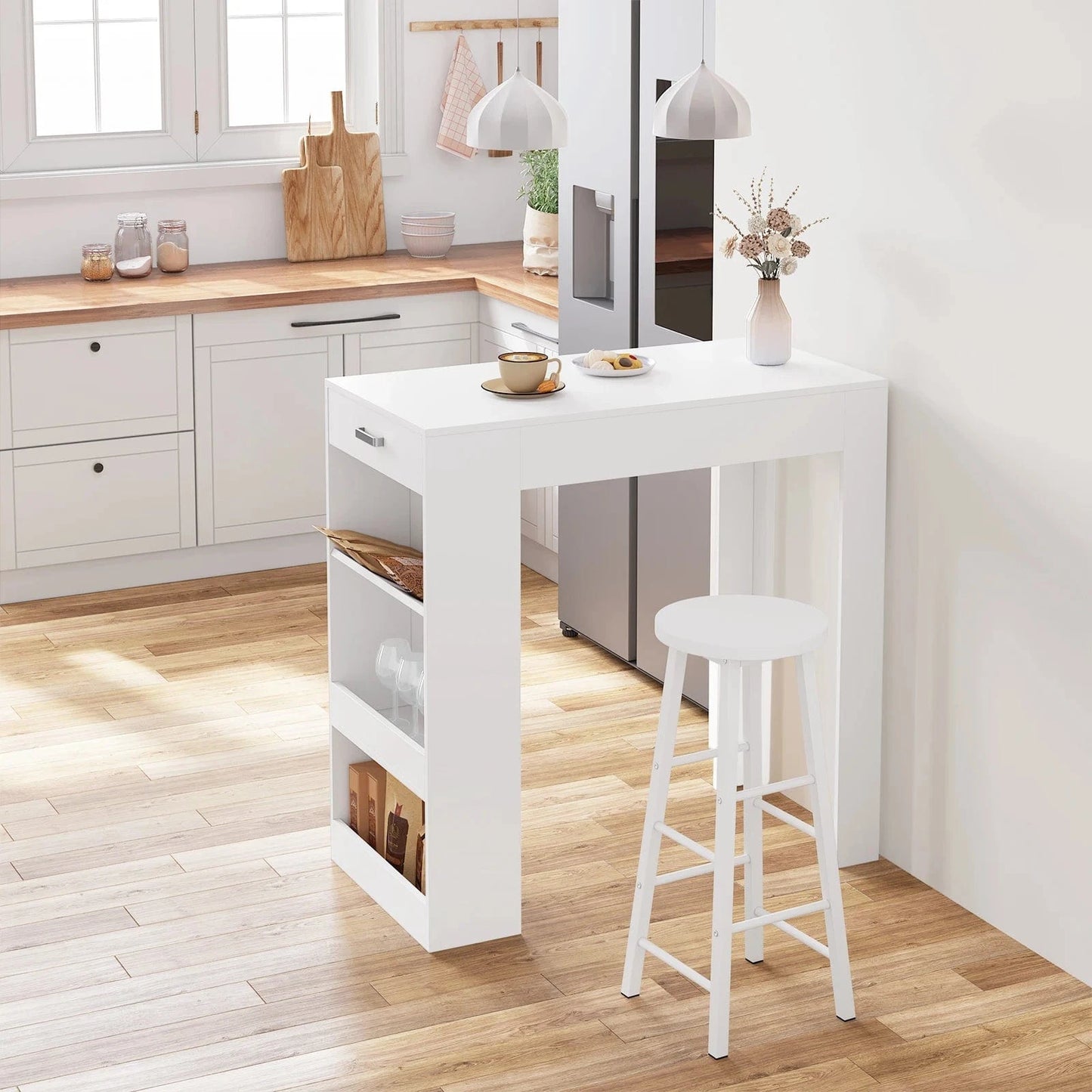 Table haute bois 2 personnes