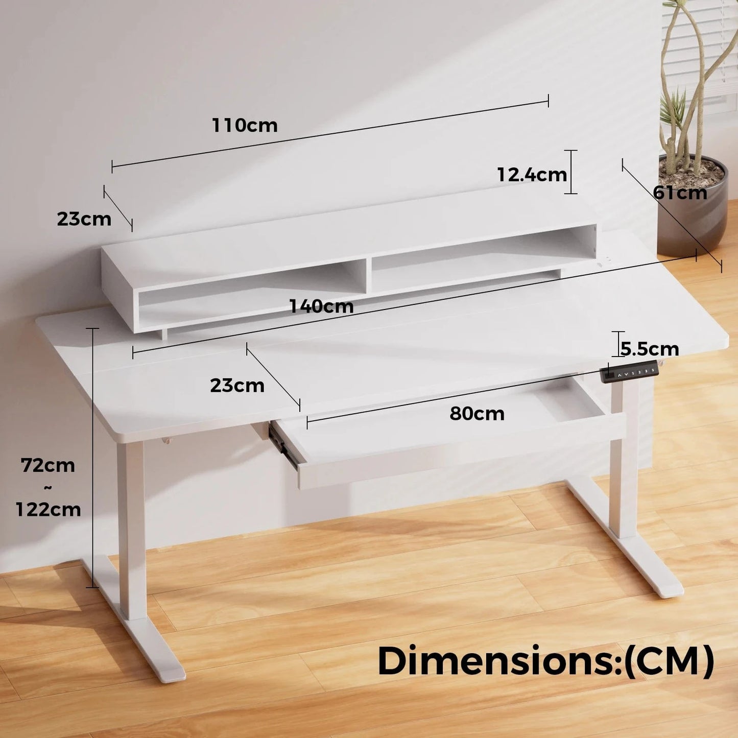 Bureau electrique avec rangement