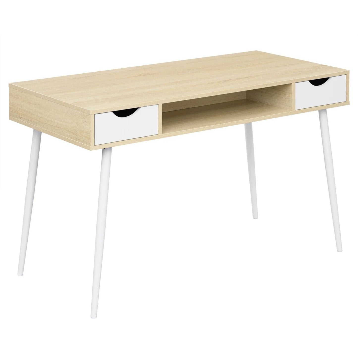 Bureau blanc et bois scandinave