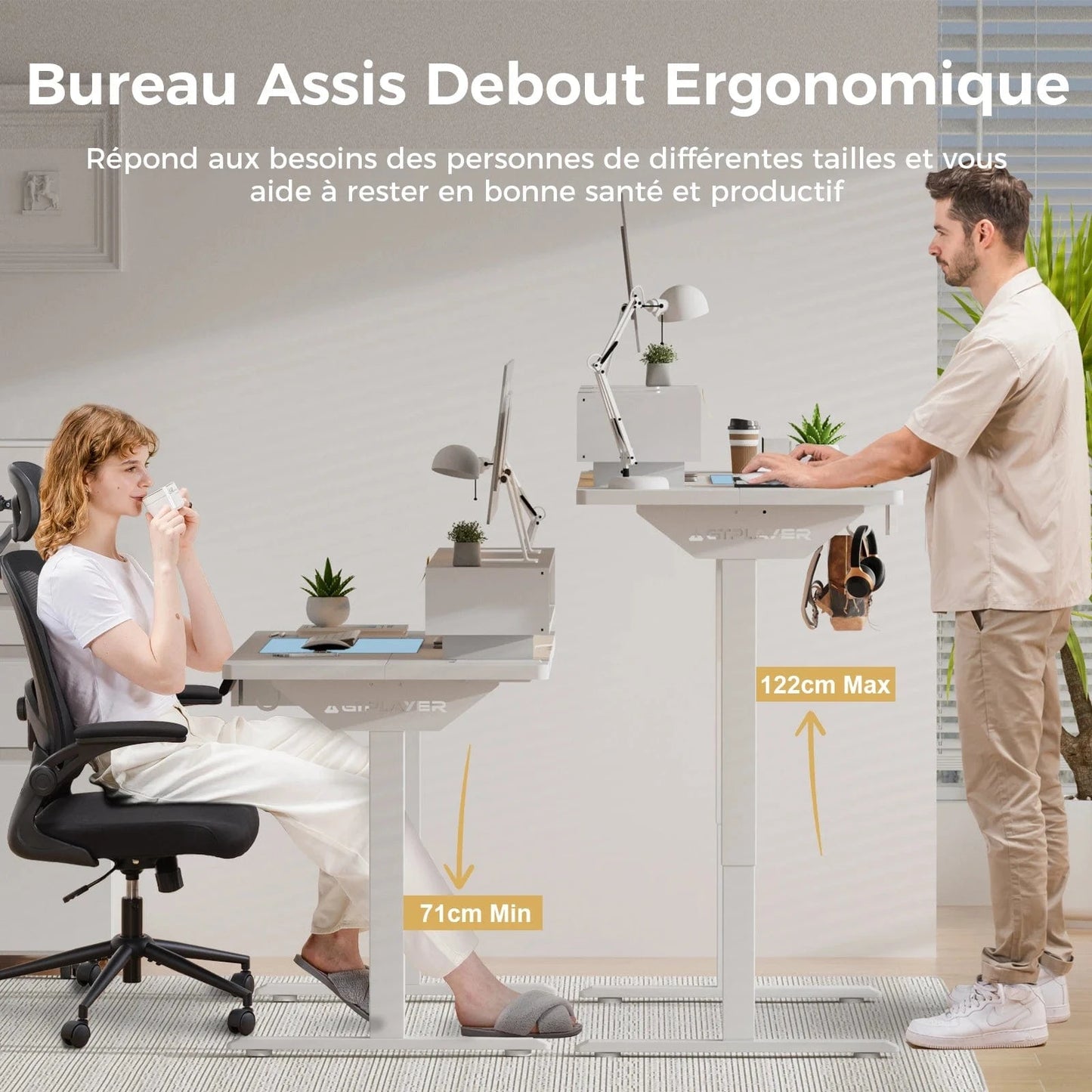 Bureau electrique avec rangement