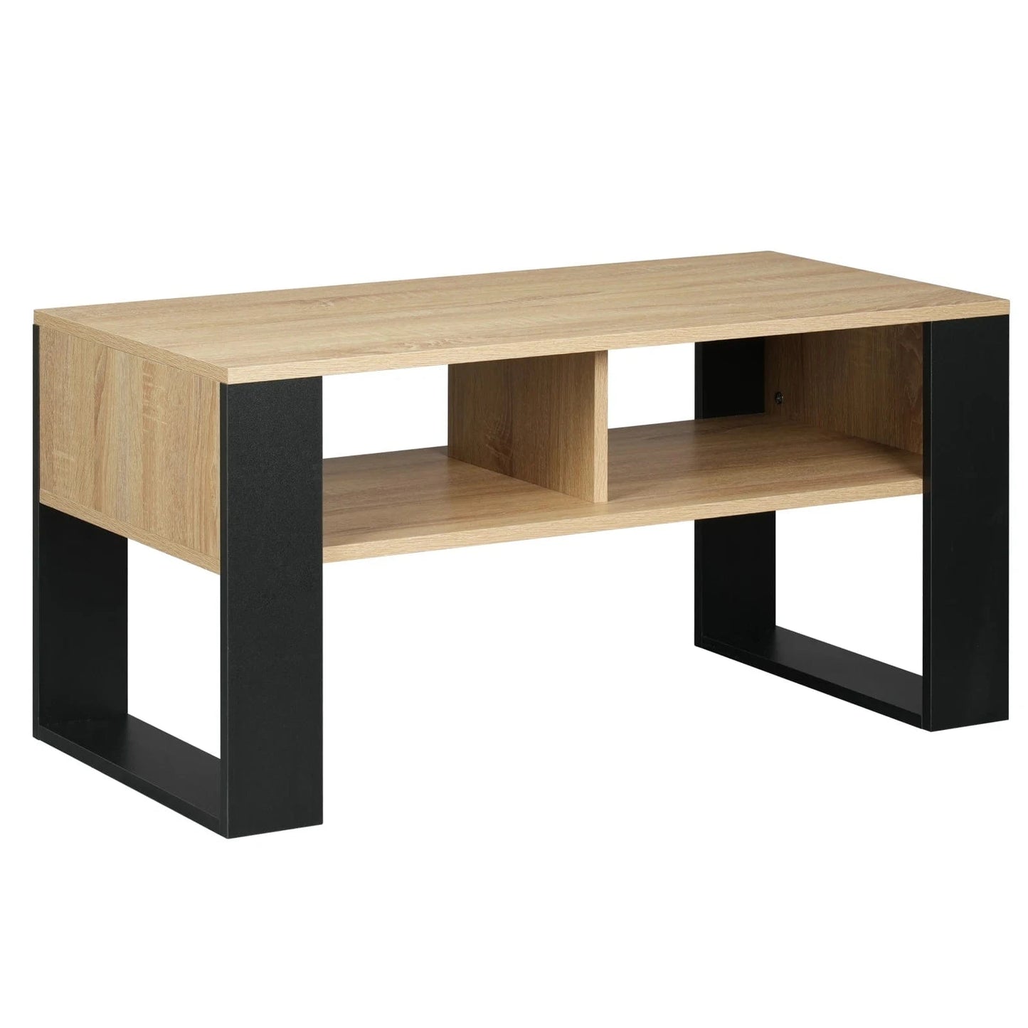 Table basse acier bois design