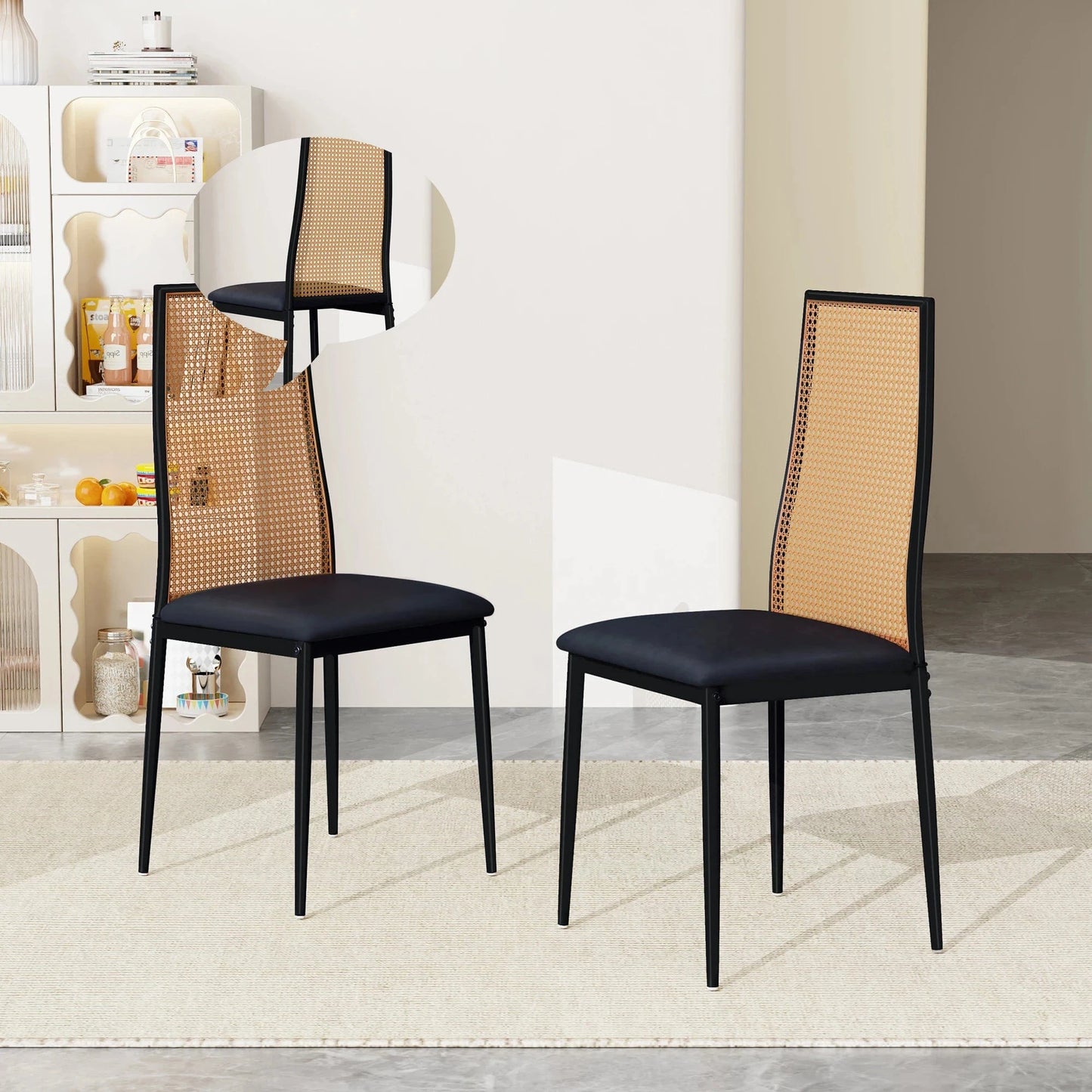 Chaise dossier en cannage | SET de 2 chaises
