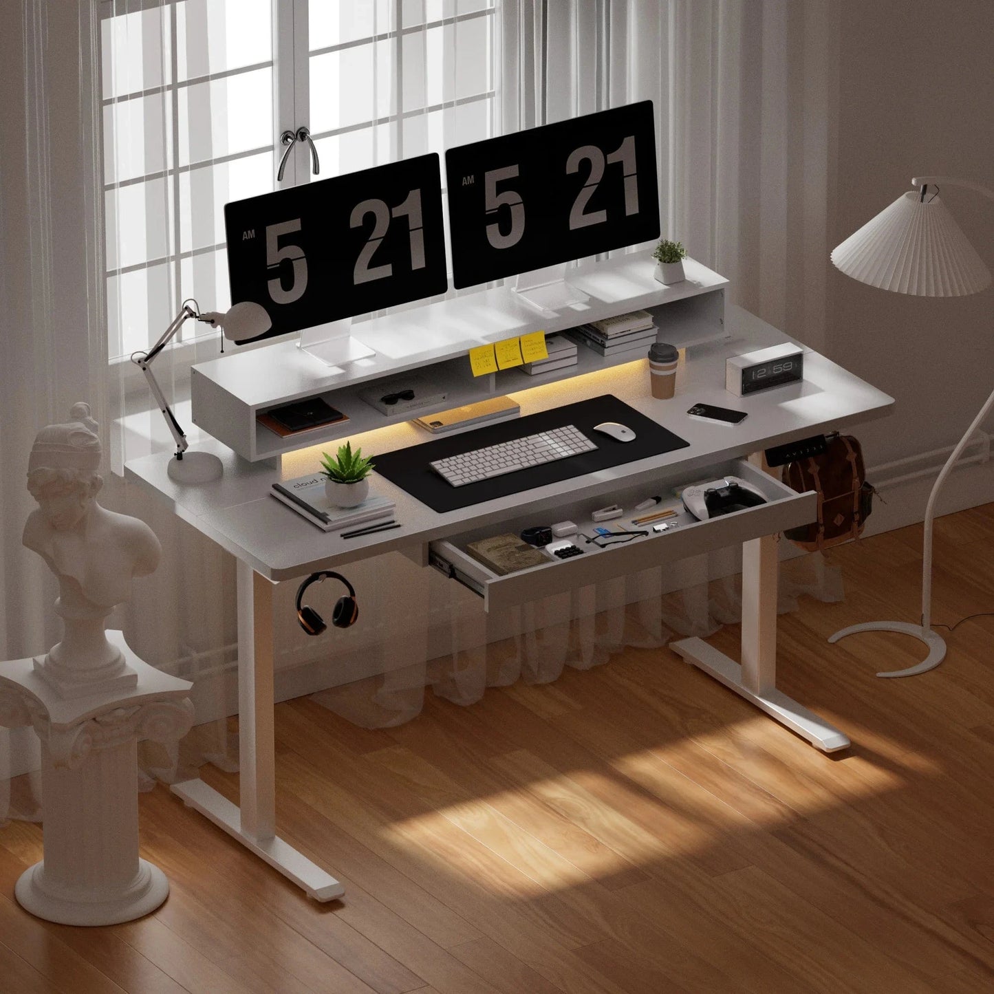 Bureau electrique avec rangement