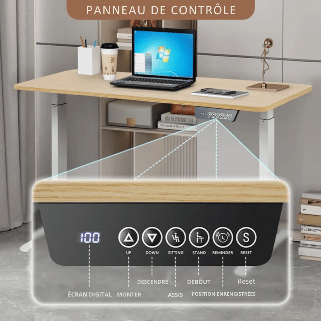 Bureau assis debout professionnel