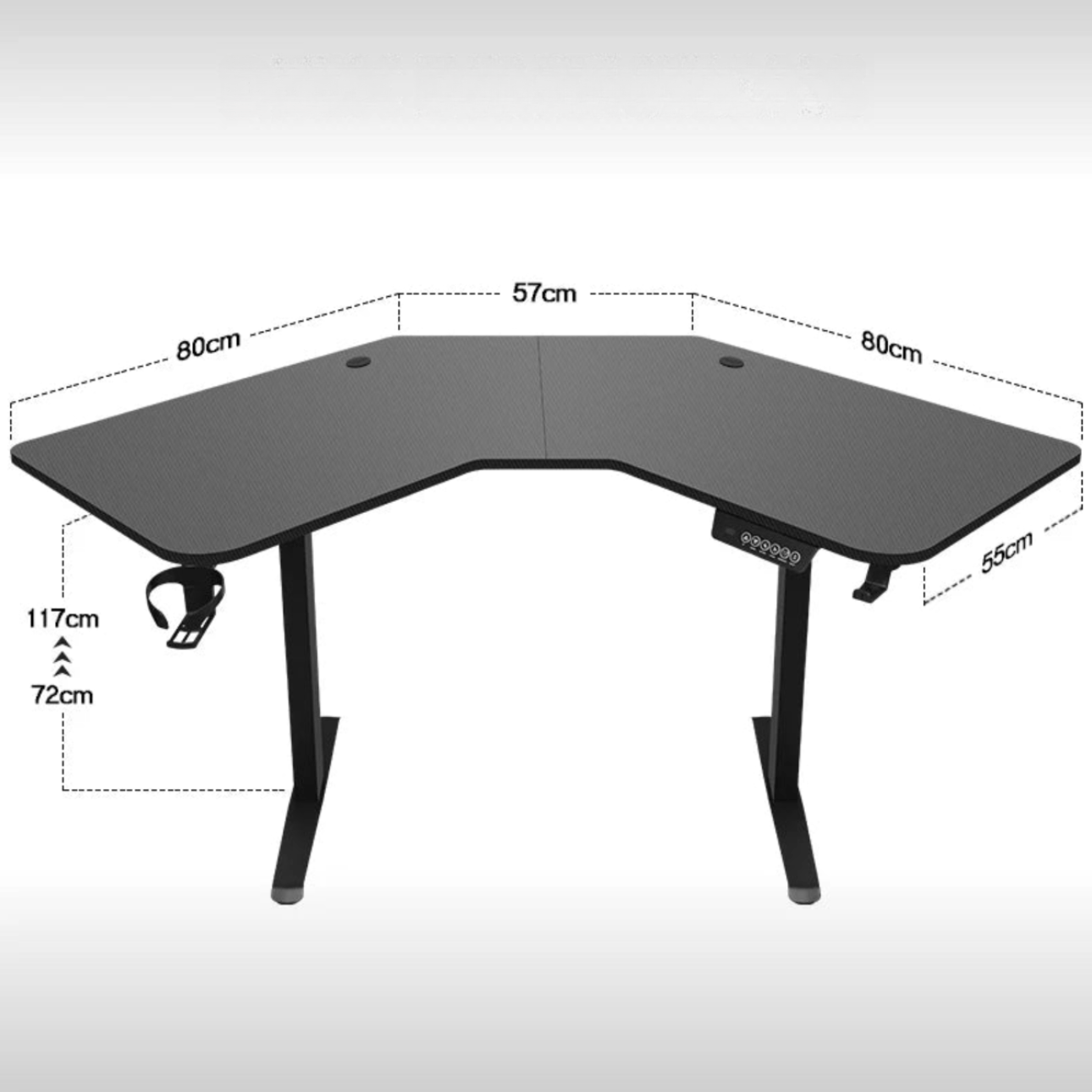 Bureau d'angle électrique