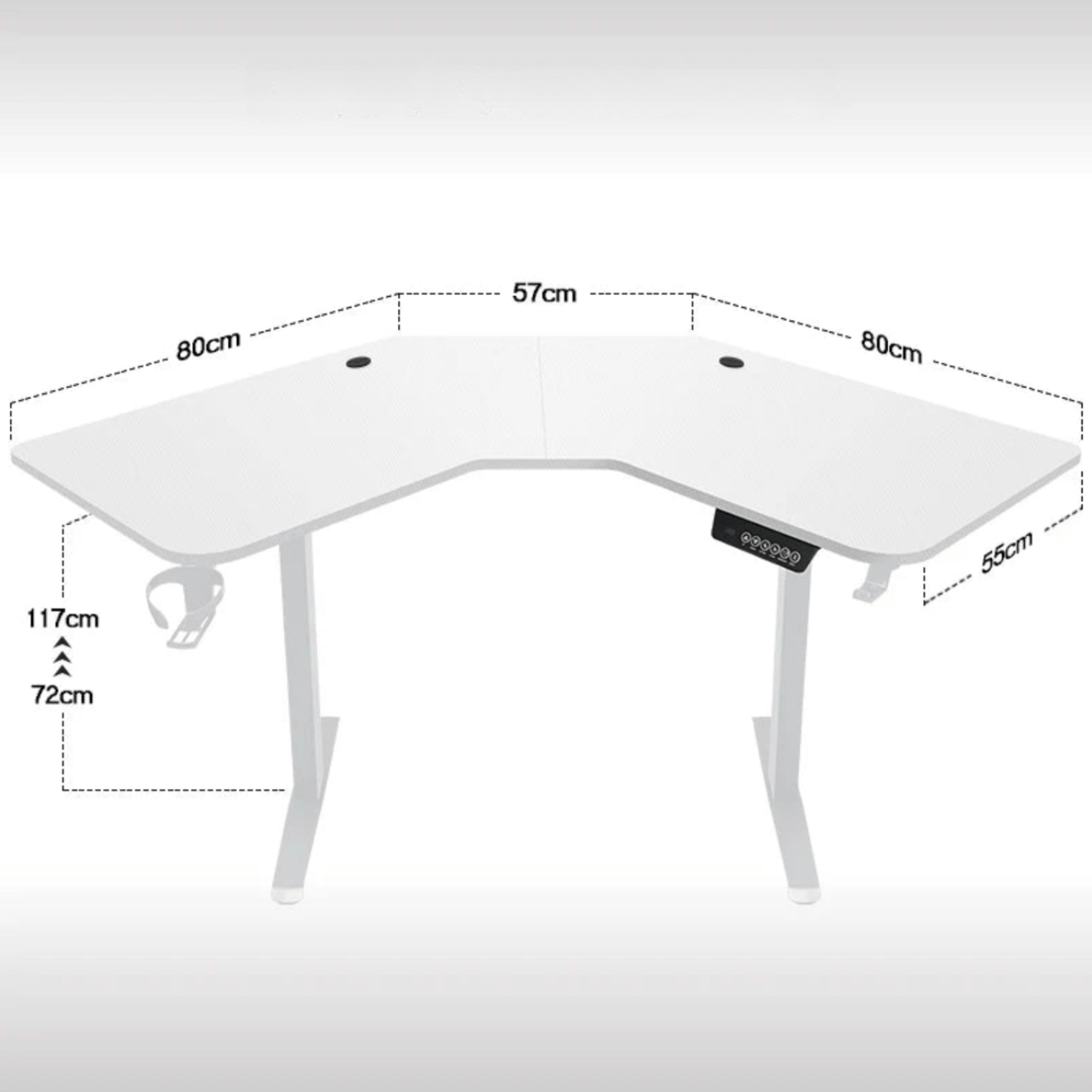 Bureau d'angle électrique