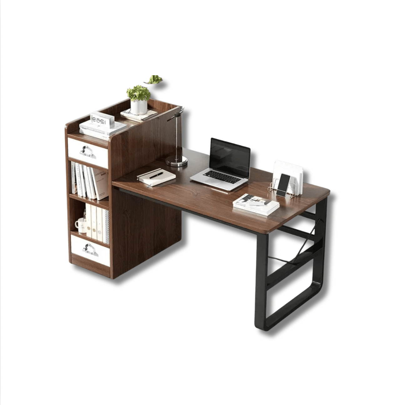 Bureau avec étagère sur le côté