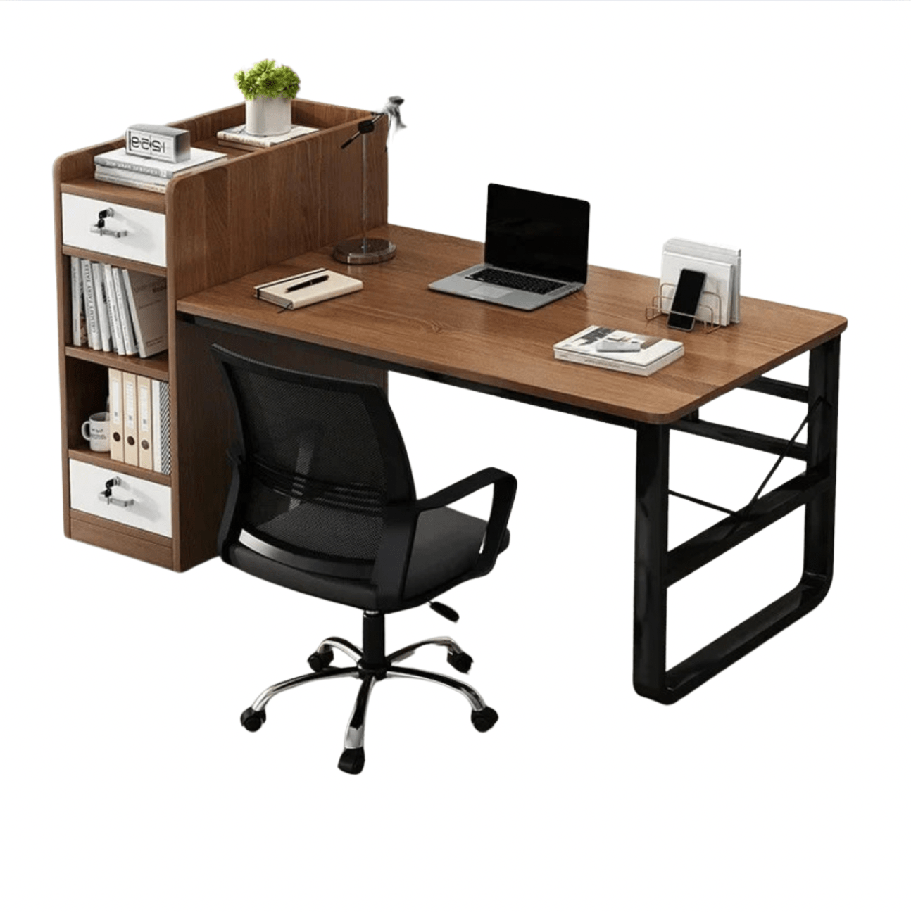 Bureau avec étagère sur le côté