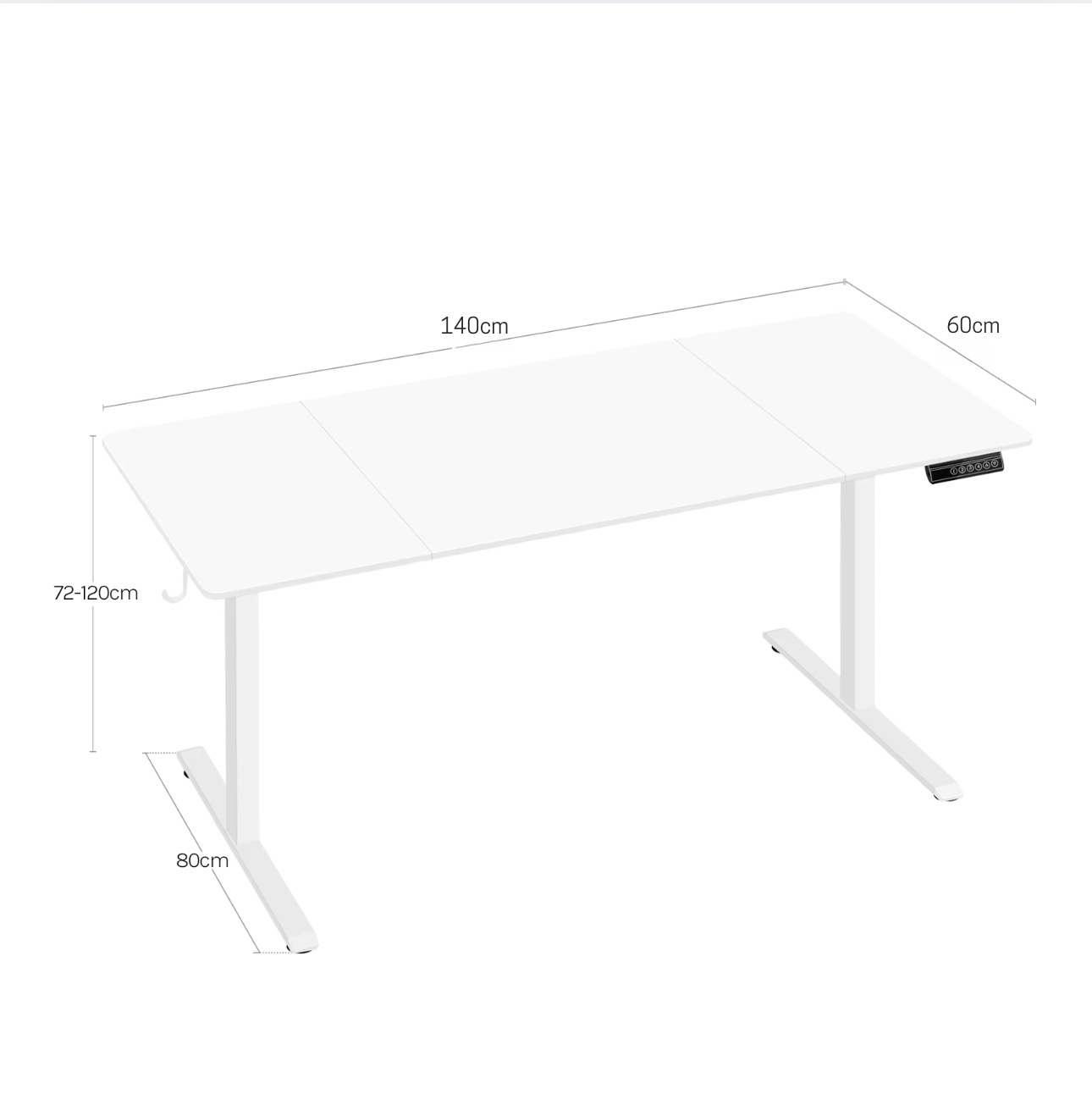 Bureau assis debout blanc
