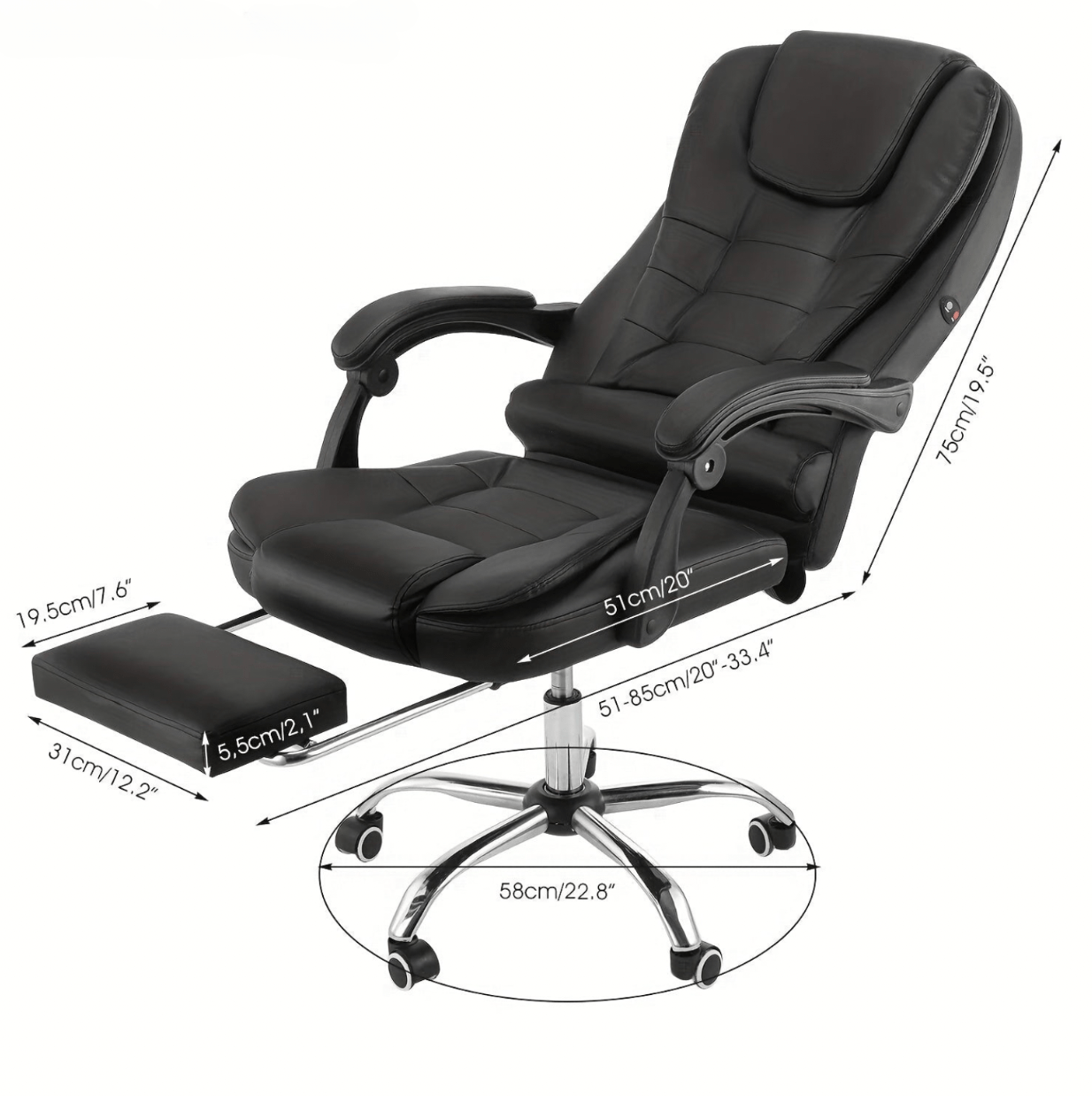 Chaise de bureau massante