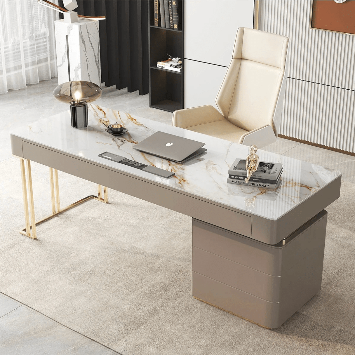 Bureau dessus marbre