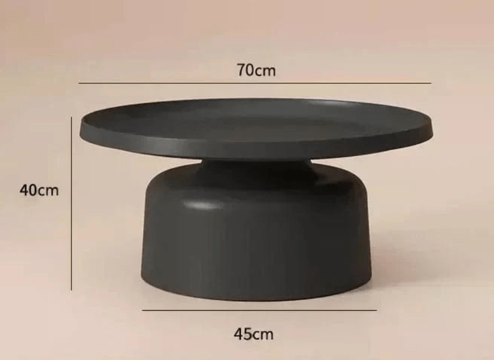 table basse ronde design metal