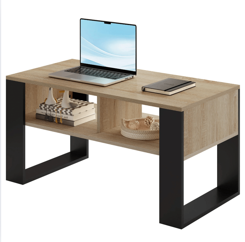 Table basse acier bois design