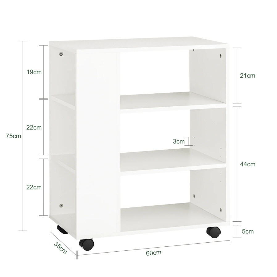 Étagère de rangement à roulette