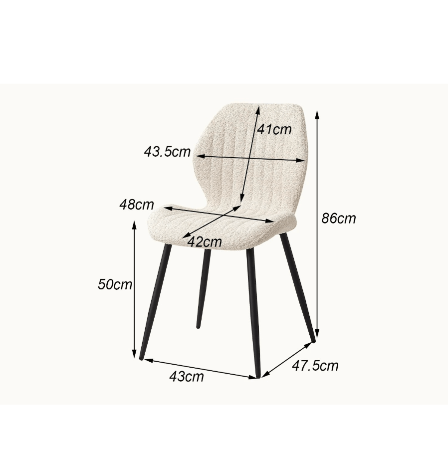 Chaise de réunion en tissu | SET DE 4