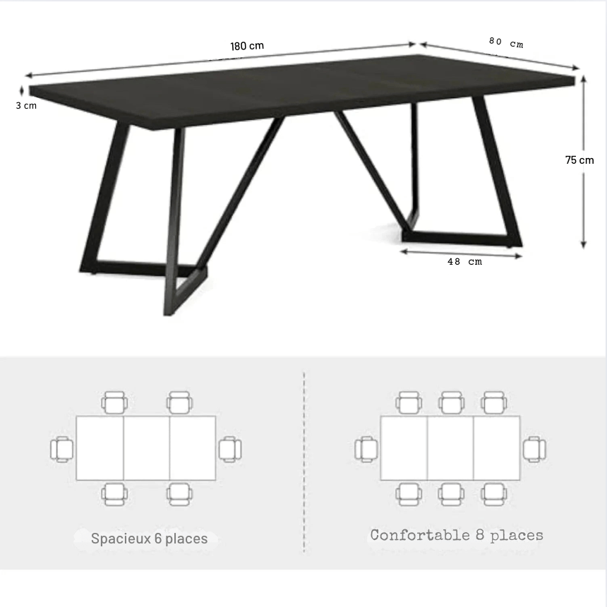 Bureau de travail noir
