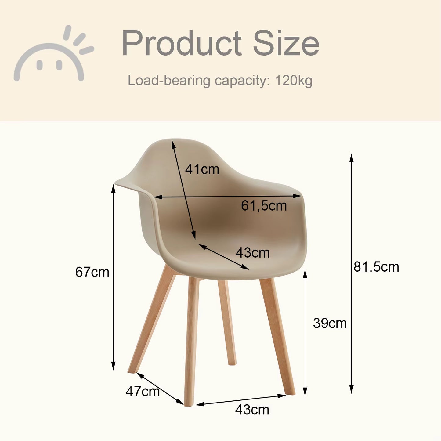 Chaise design minimaliste | SET de 2 pièces