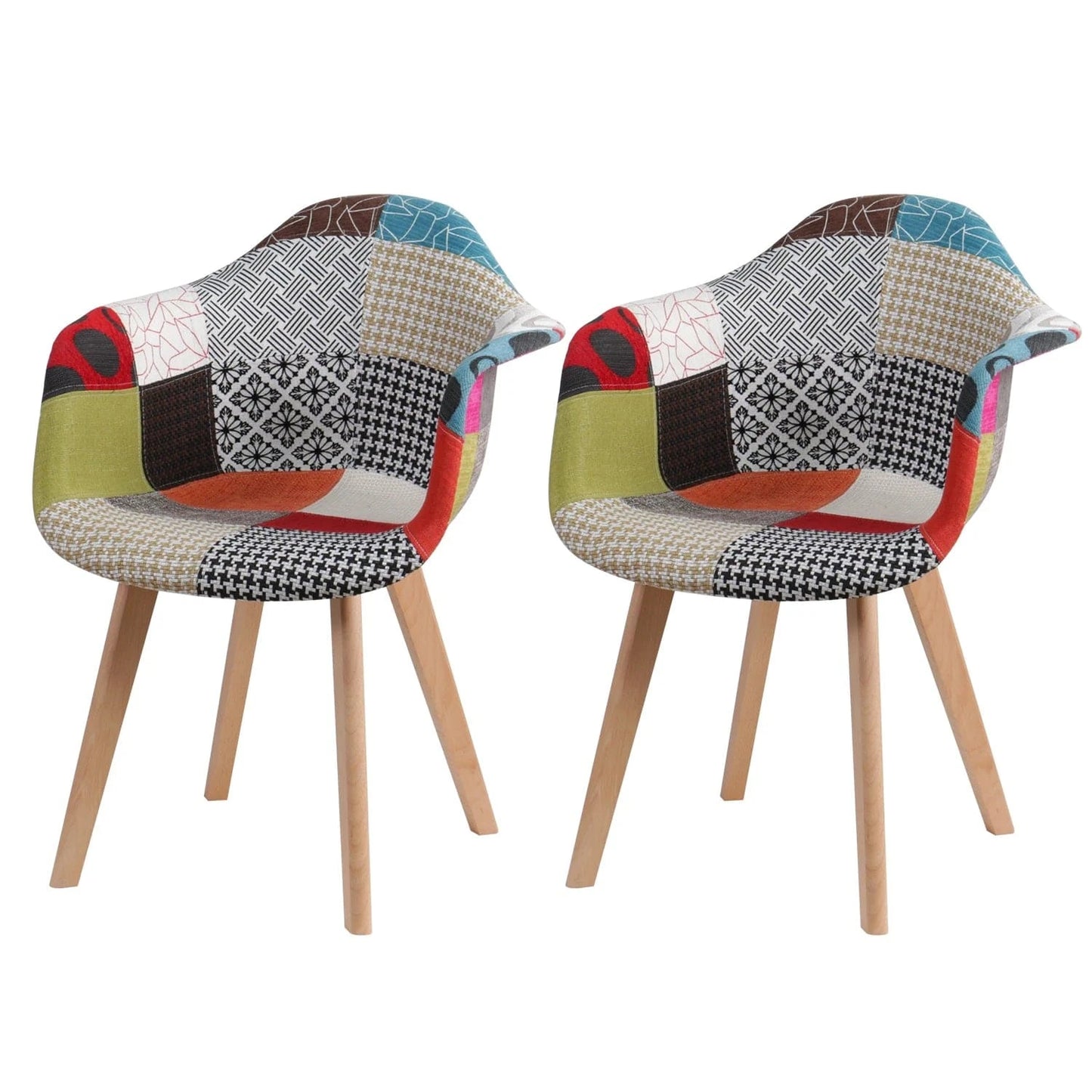 Chaises revêtement tissu design minimaliste | SET de 2 pièces