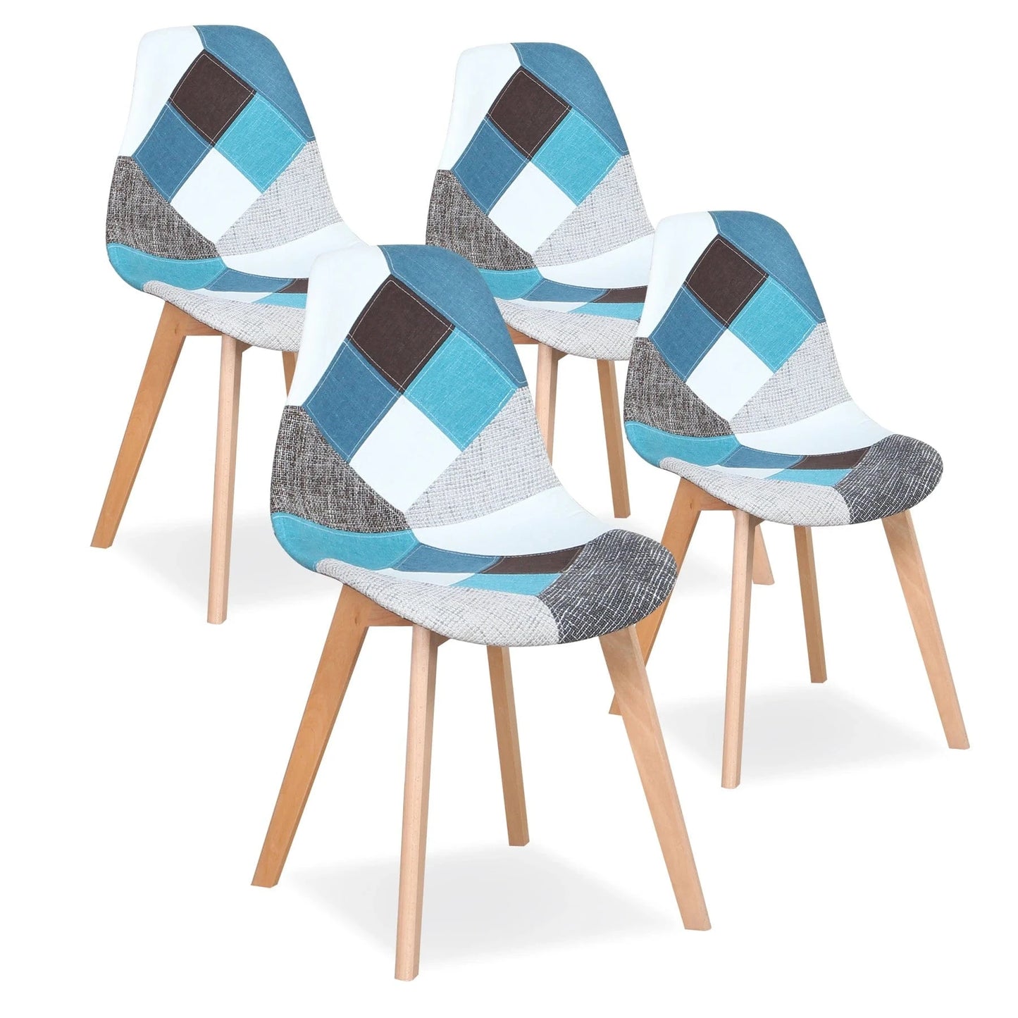 Chaise revêtement en tissu design nordique | SET de 4 chaises
