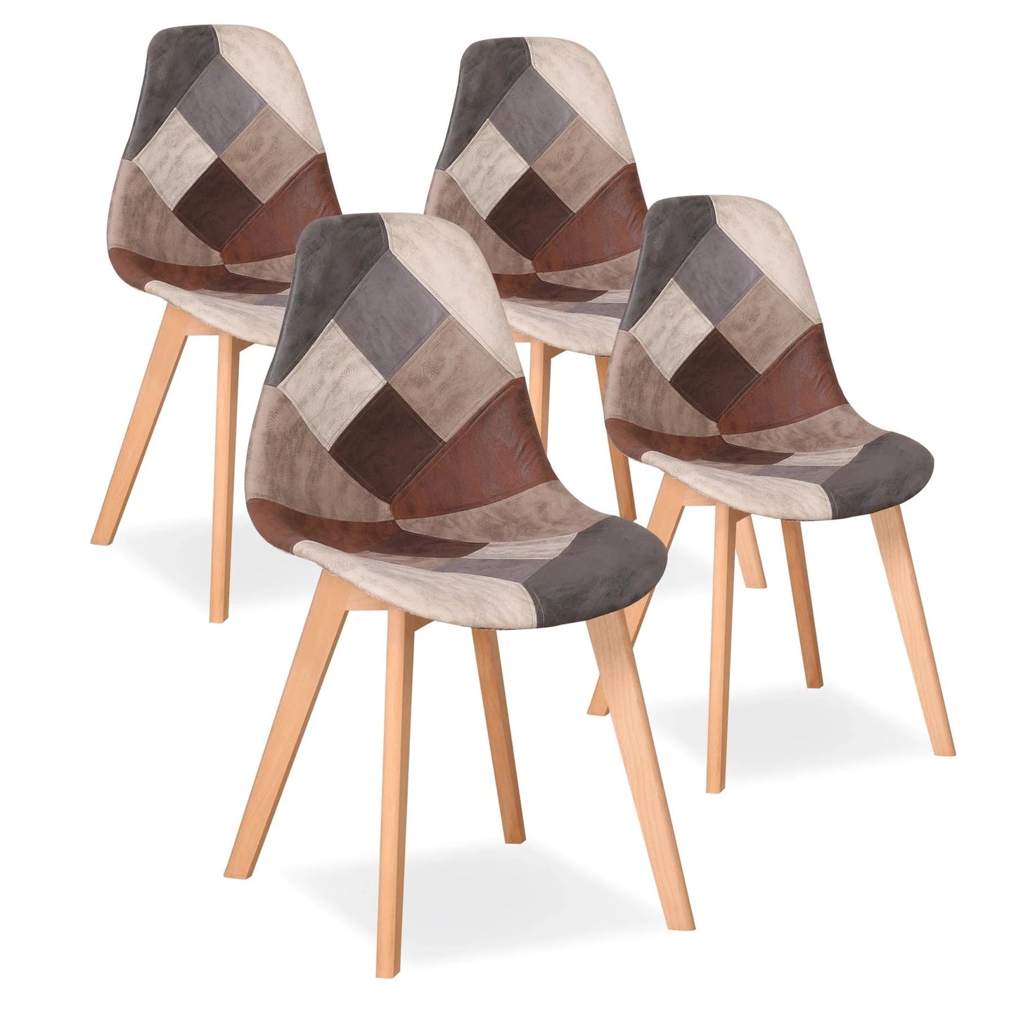 Chaise revêtement en tissu design nordique | SET de 4 chaises