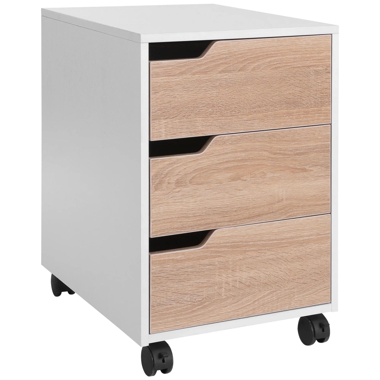 Caisson bureau blanc et bois