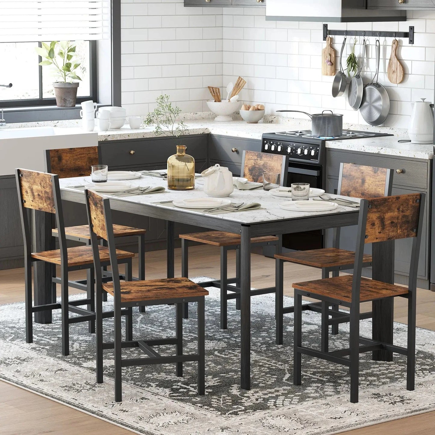 Chaise style rustique | SET DE 2 PIÈCES