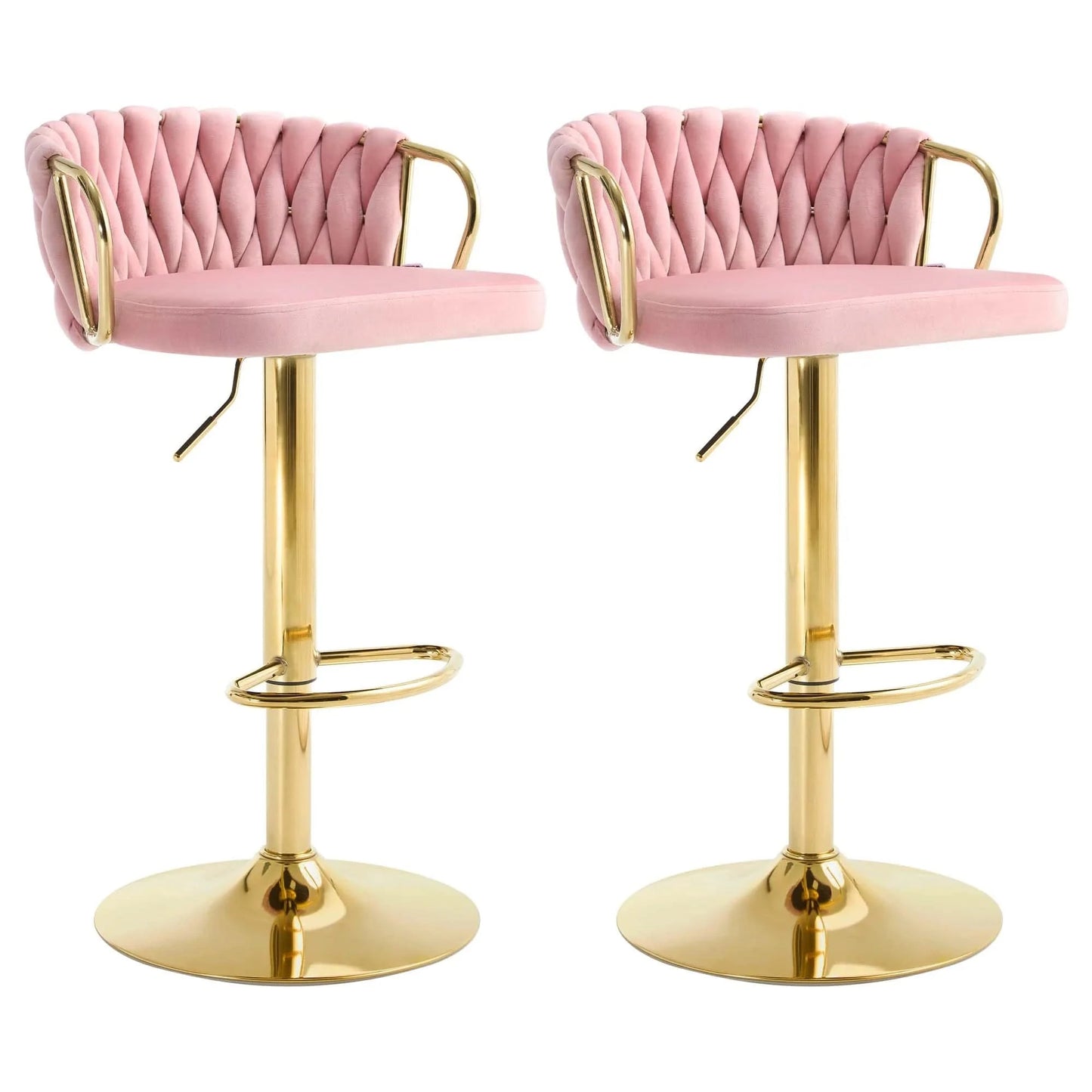 Chaise haute bureau en Velours | SET 2 PIÈCES