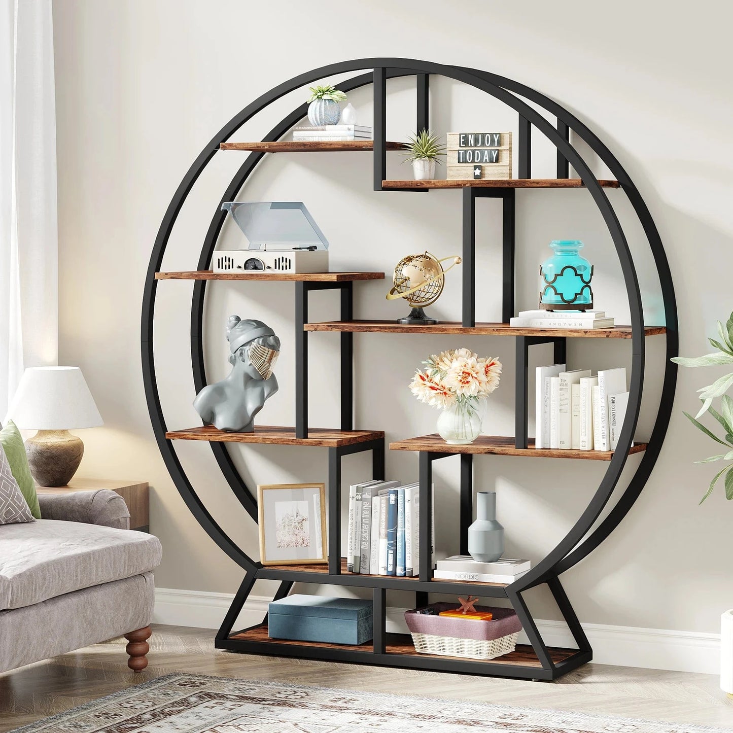 Étagère de bureau ronde design