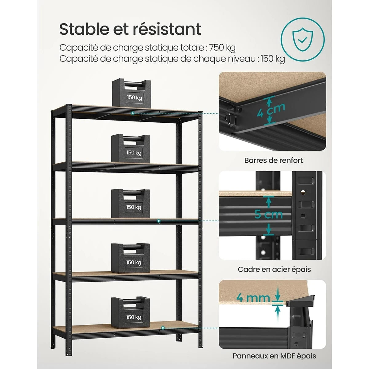 Étagère bureau style industriel