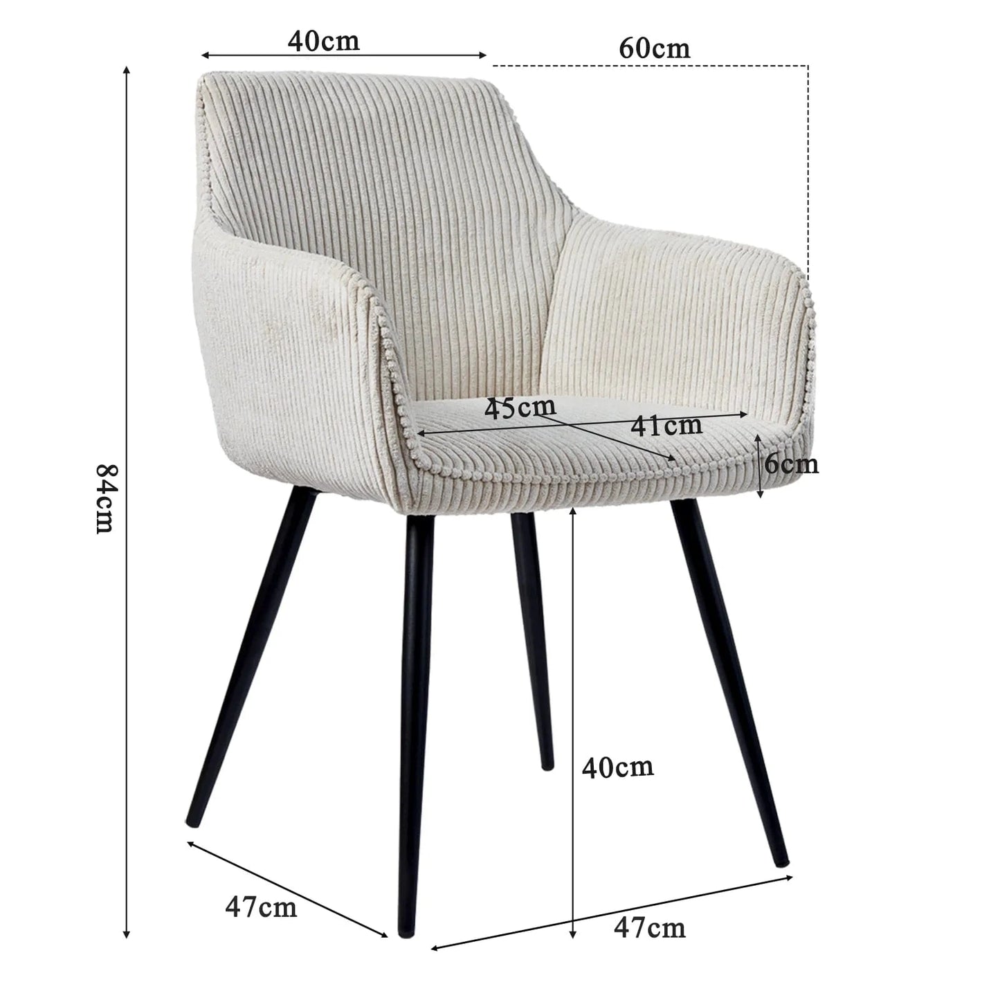 Chaises scandinaves velours | SET DE 2 PIÈCES
