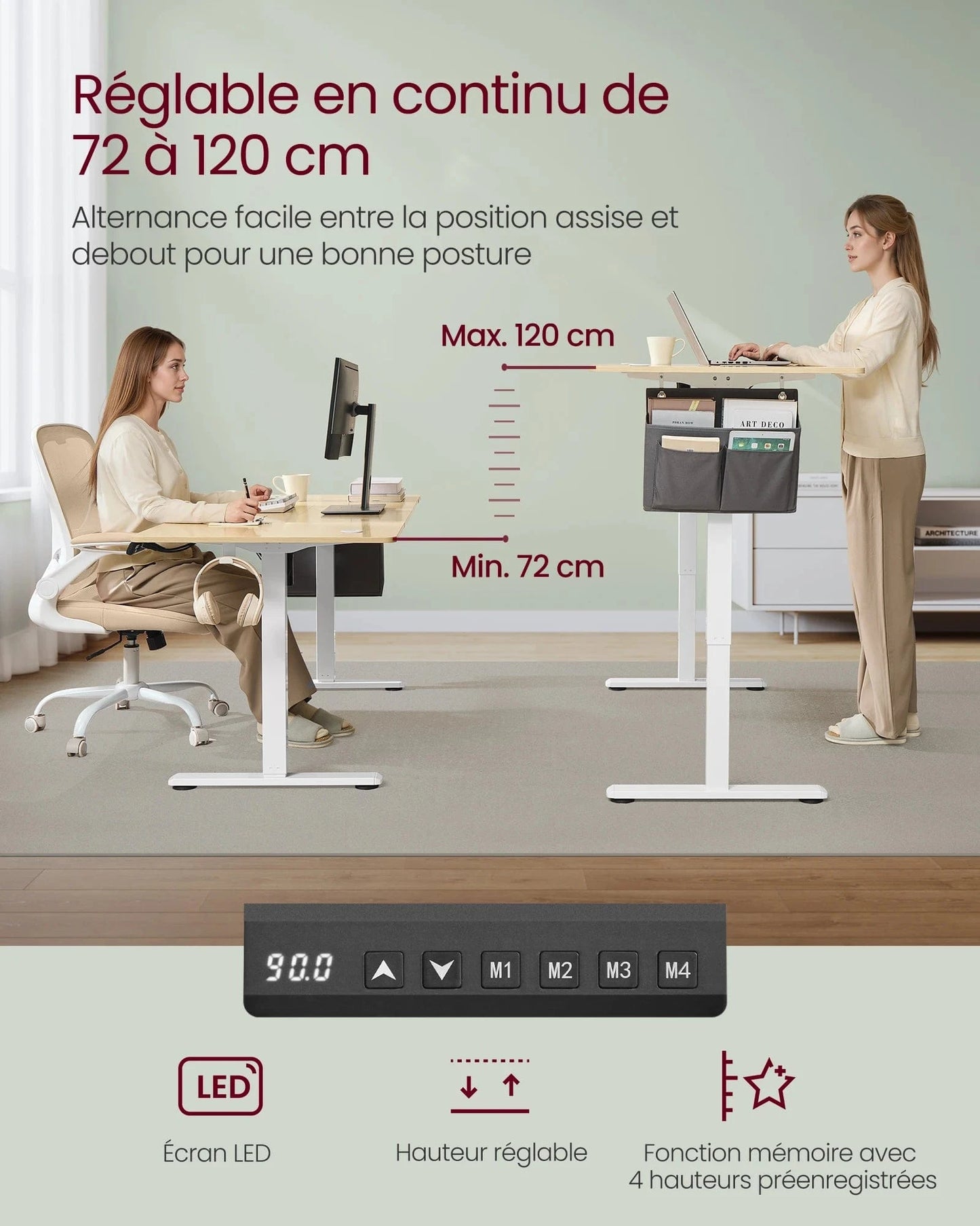 Bureau ajustable électrique