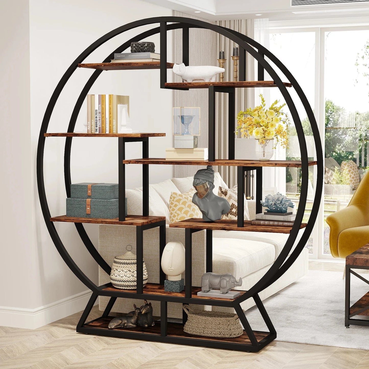 Étagère de bureau ronde design