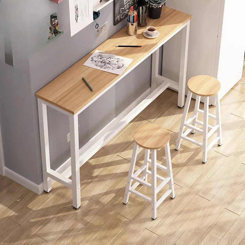 Table haute noir et bois